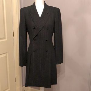Vintage Womens long suit jacket dress. Gangster costume